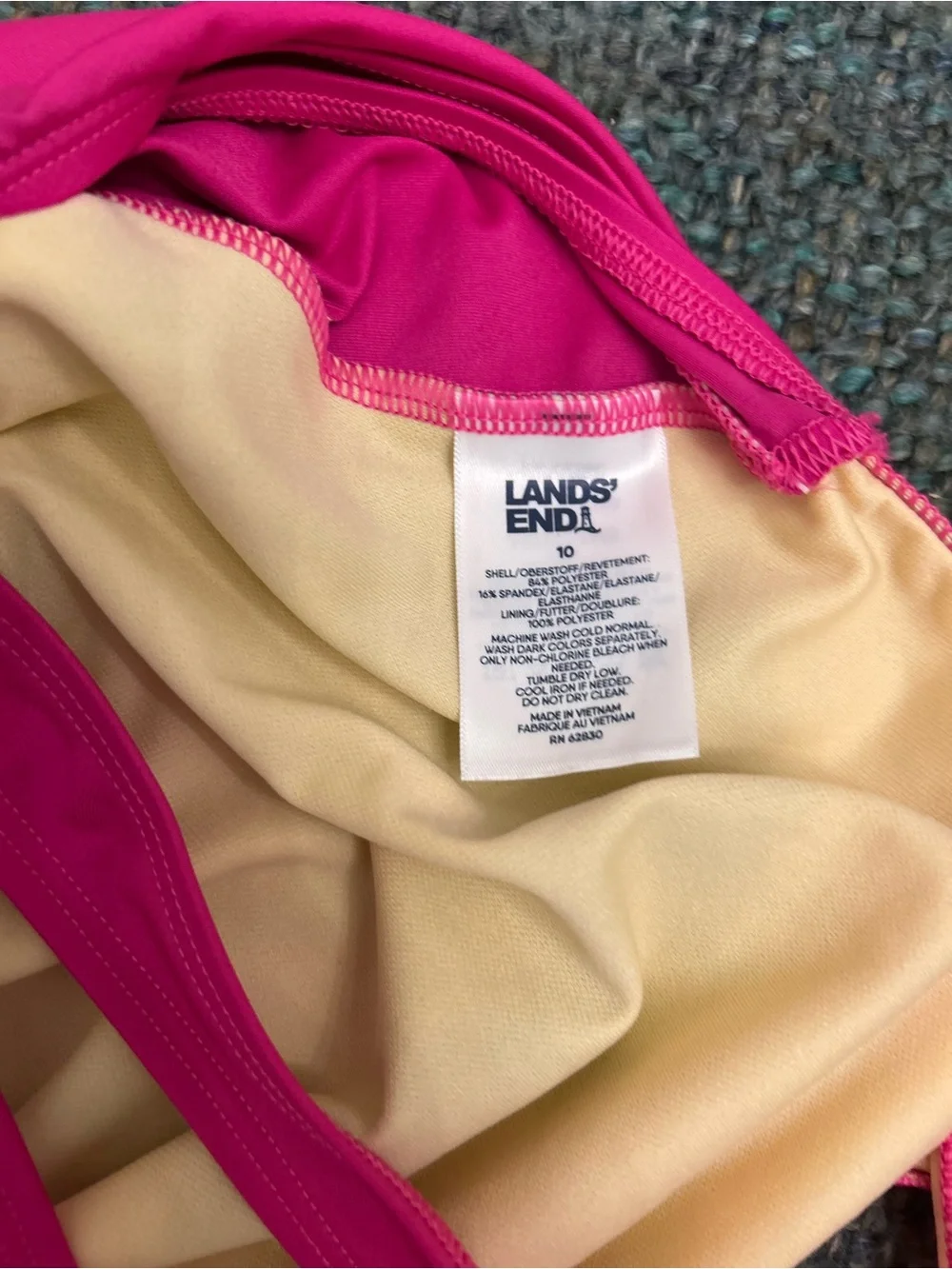 Land’s End Girls Tie Dye One Piece Swimsuit Size 10